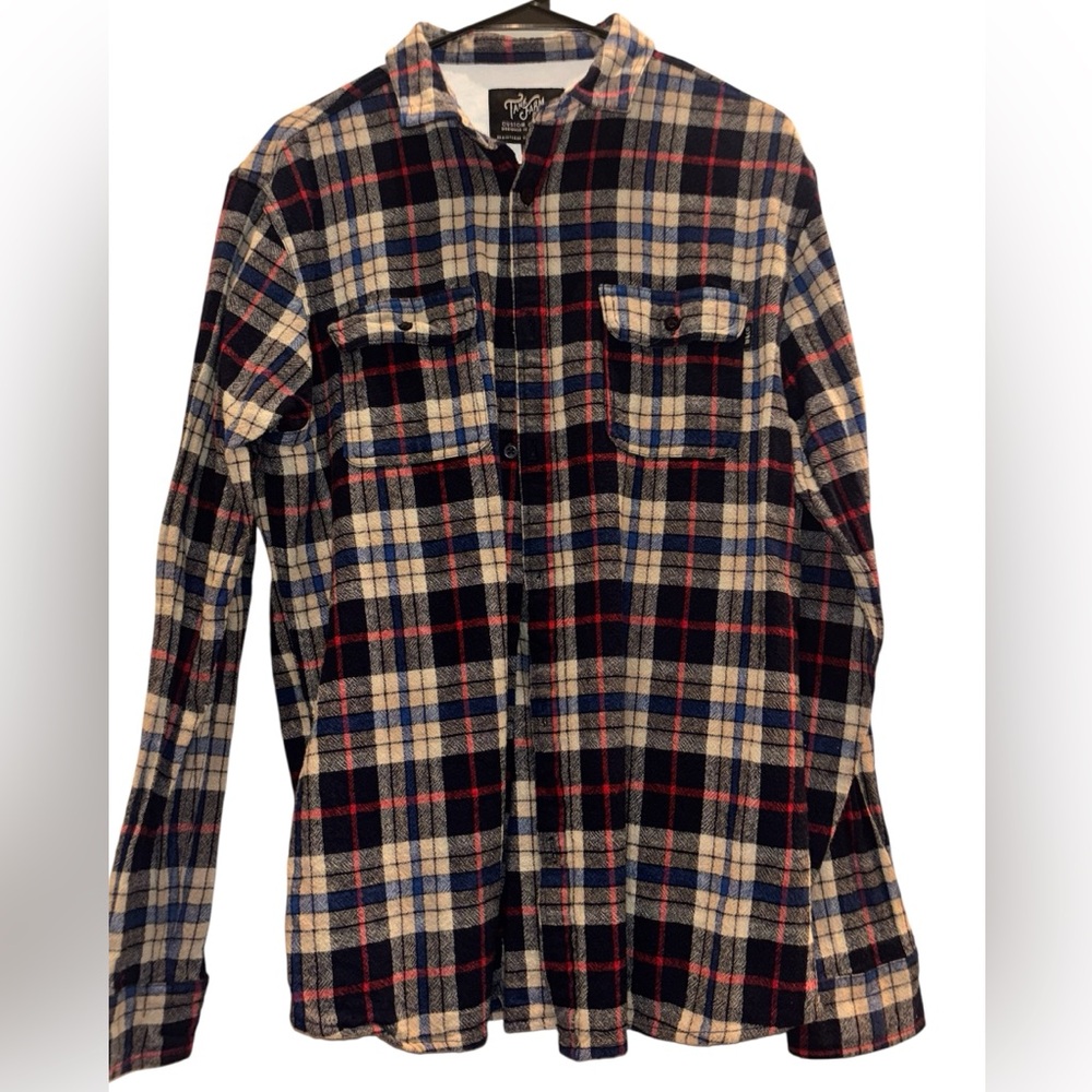 Black and Red Casual Button Down Shirt with Classic Style